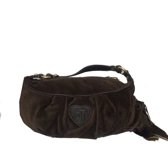 Nwt juicy couture espresso velour hobo shoulder bag rare vintage - Picture 3 of 9